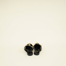 Valentino Black Roman Studs Ankle Strap Flat Sandals 38.5