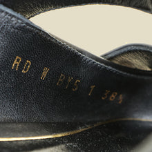 Valentino Black Roman Studs Ankle Strap Flat Sandals 38.5
