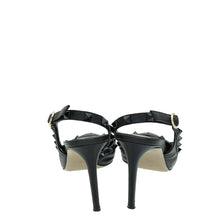 Valentino Black Rockstud Slingback Pump 38