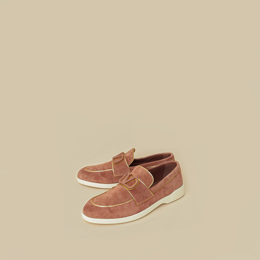 Valentino Pinkish Brown Leisure Flows Split Loafer 38