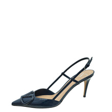 Valentino Navy Blue Vlogo Signature Slingback Pump 38