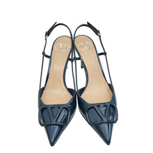 Valentino Navy Blue Vlogo Signature Slingback Pump 38
