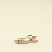 Valentino Poudre Rockstud Flat Rubber Sandal 38