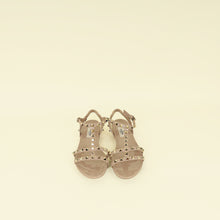 Valentino Poudre Rockstud Flat Rubber Sandal 38