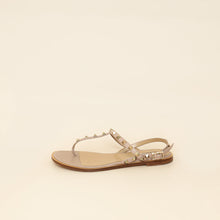 Valentino Poudre Rockstud Thong Flat T-Strap Sandal 38