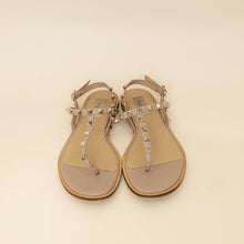 Valentino Poudre Rockstud Thong Flat T-Strap Sandal 38