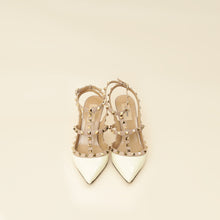 Valentino White Rockstud Caged 100mm Pump 38