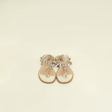 Valentino Metallic Champaigne Rockstud Thong Ankle Strap Flat 39.5