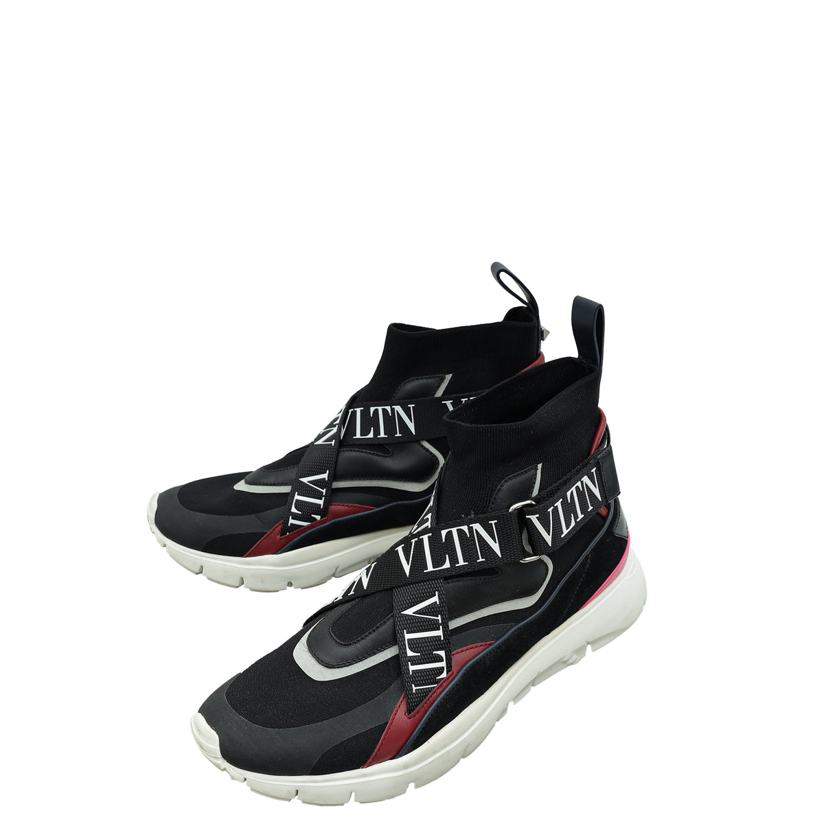 Valentino Tricolor Body Tech Knit Heroes Her High Top Sneakers 39