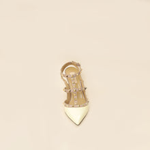 Valentino Cream Rockstud Caged Slingback Pump 39