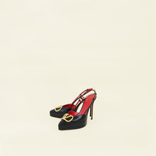 Valentino Black Vlogo Platform Slingback Pump 39