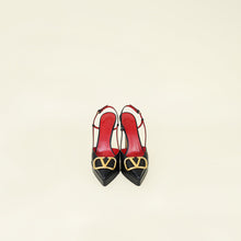 Valentino Black Vlogo Platform Slingback Pump 39