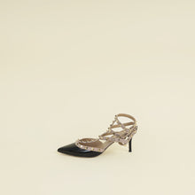 Valentino Black Rockstud Caged Ankle Strap Pump 39