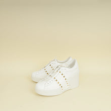 Valentino White Open Flatform Rockstud Untitled Sneaker 40.5