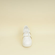 Valentino White Open Flatform Rockstud Untitled Sneaker 40.5