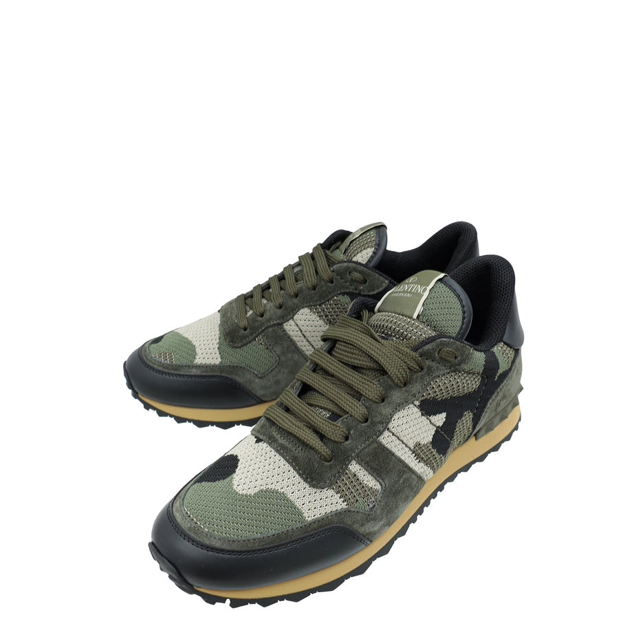 Valentino Bicolor Camouflage Rockrunner Sneaker 40