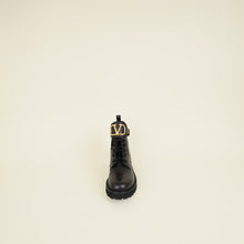 Valentino Black VLogo Combat Boots 40