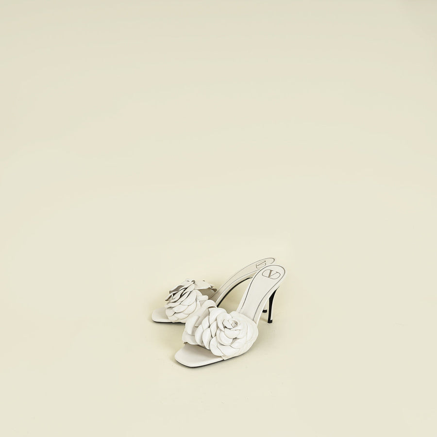Valentino White Cream Atelier 03 Mules 40