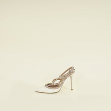 Valentino Creme Rockstud Caged Ankle Strap Pump 40
