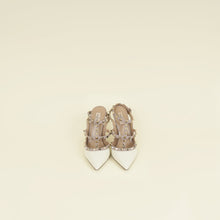 Valentino Creme Rockstud Caged Ankle Strap Pump 40