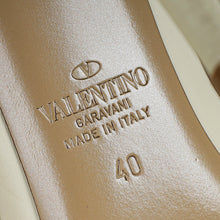 Valentino Creme Rockstud Caged Ankle Strap Pump 40