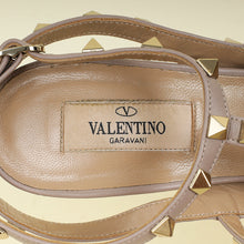 Valentino Creme Rockstud Caged Ankle Strap Pump 40