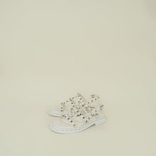 Valentino Latte Rockstud Slides Sandal 40