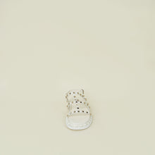 Valentino Latte Rockstud Slides Sandal 40