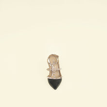 Valentino Black Rockstud Caged Ankle Strap Slingback Pump 41.5
