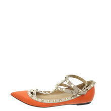 Valentino Rust Rockstud Caged Flat Ballerina 41