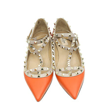 Valentino Rust Rockstud Caged Flat Ballerina 41
