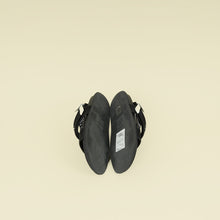 Valentino Black VLTN Logo Band Velcro Flat Sandals 41