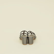 Valentino Metallic Grey Rockstud 60 Slide Sandals 41
