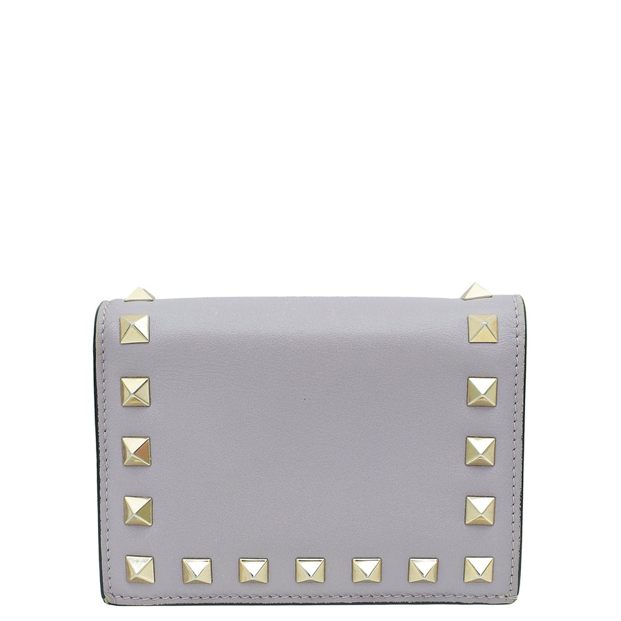 Valentino Light Lavander Small Rockstud  Wallet