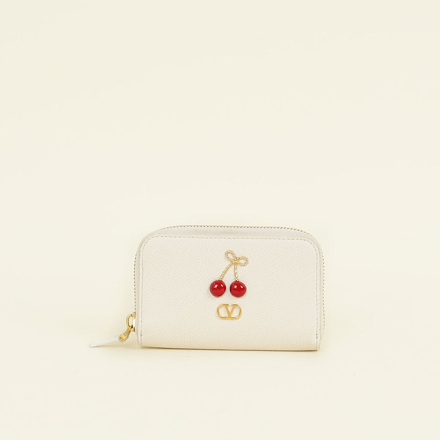 Valentino Cream Cherryfic Small Wallet