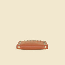 Valentino Brown Rockstud Leather Wallet