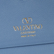 Valentino Blue VLogo Card Wallet