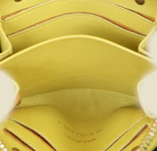 Valentino Yellow Green Rockstud Compact Zippy Wallet
