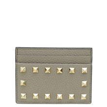 Valentino Gray Rockstud Card Holder