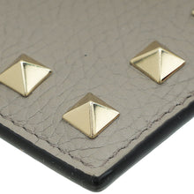 Valentino Gray Rockstud Card Holder
