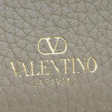 Valentino Gray Rockstud Card Holder