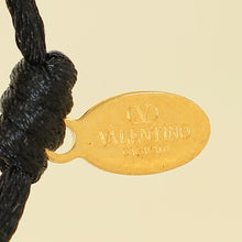 Valentino Navy Blue Vlogo Crystal Cord Bracelet