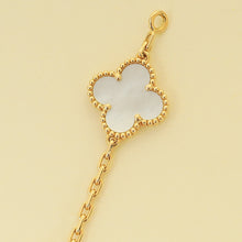 Van Cleef & Arpels 18K Yellow Gold Vintage Alhambra 5 MOP Motifs Bracelet