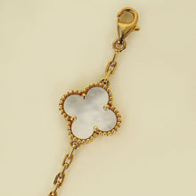 Van Cleef & Arpels 18K Yellow Gold Vintage Alhambra MOP 5 Motifs Bracelet