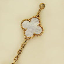 Van Cleef & Arpels 18K Yellow Gold Vintage Alhambra MOP 5 Motifs Bracelet