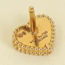 Van Cleef & Arpels 18K Rose Gold Sweet Alhambra Carnelian Heart Earrings