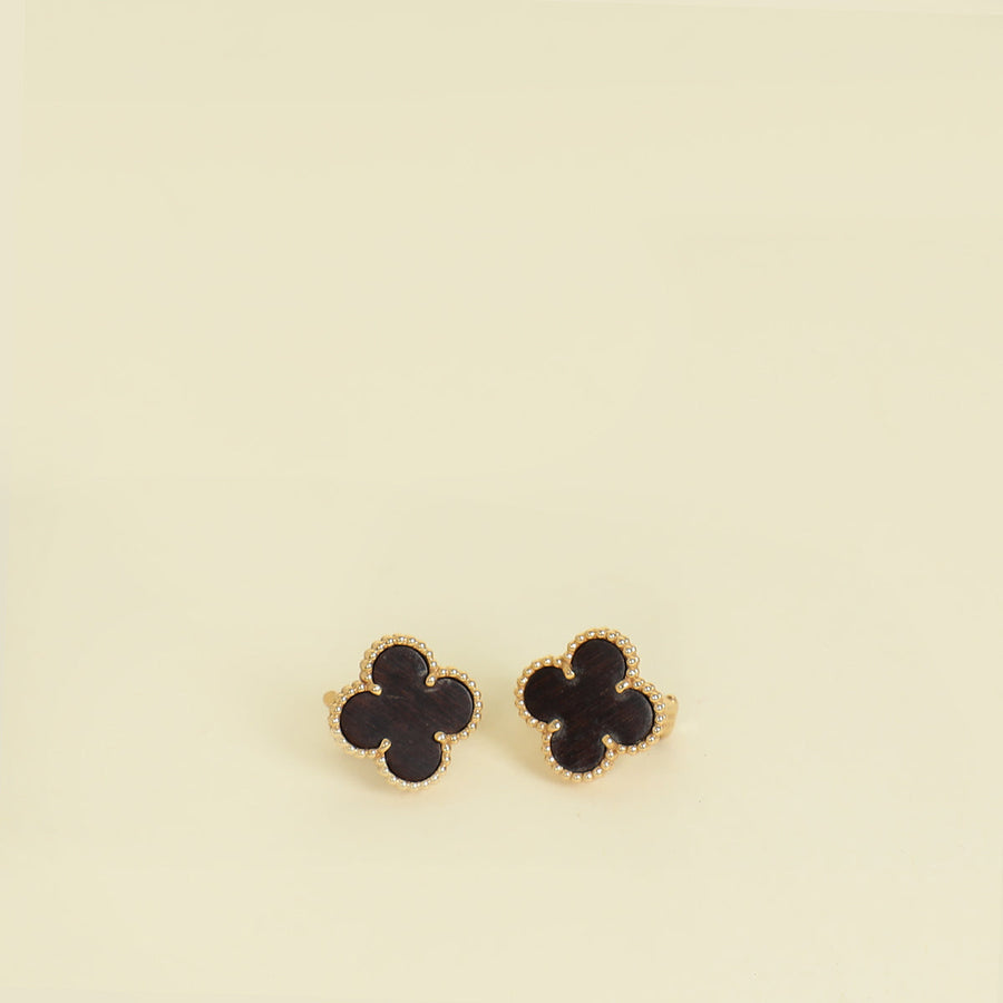 Van Cleef & Arpels 18K Pink Gold Vintage Alhambra Earrings