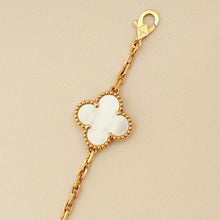 Van Cleef & Arpels 18K Yellow Gold MOP 10 Motifs Vintage Alhambra Necklace