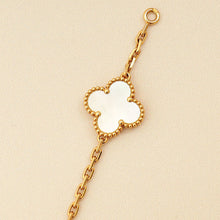 Van Cleef & Arpels 18K Yellow Gold MOP 10 Motifs Vintage Alhambra Necklace