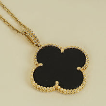 Van Cleef & Arpels 18K Yellow Gold Onyx Magic Alhambra Necklace